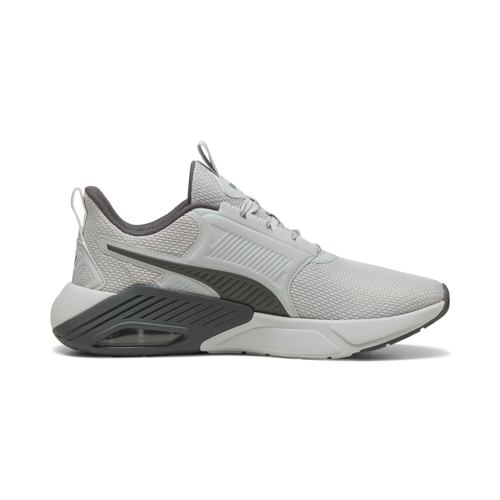 Puma X-cell nova FS running shoes in cool light gray and cool dark gray - Side View 03