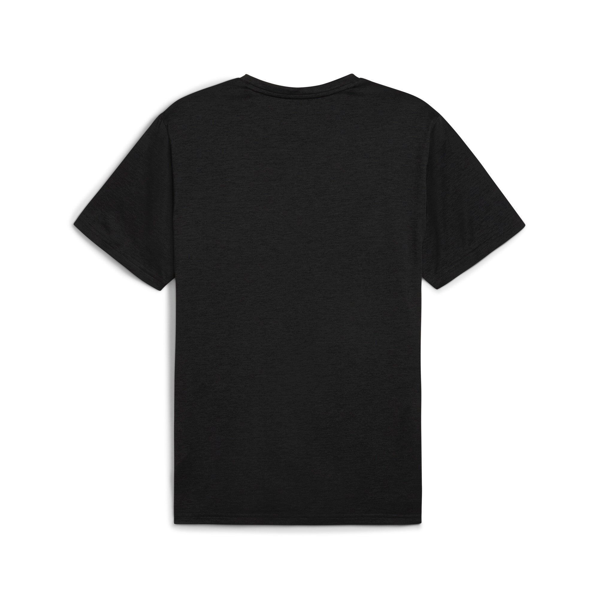 PUMA TAD ESSENTIALS heather cat tee men in black heather — back view