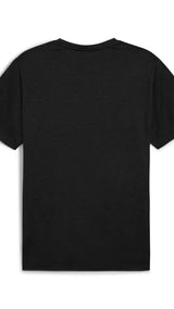 PUMA TAD ESSENTIALS heather cat tee men in black heather — back view