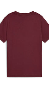 PUMA ESSENTIALS colour no.1 logo tee in ruby shimmer - ruby shimmer