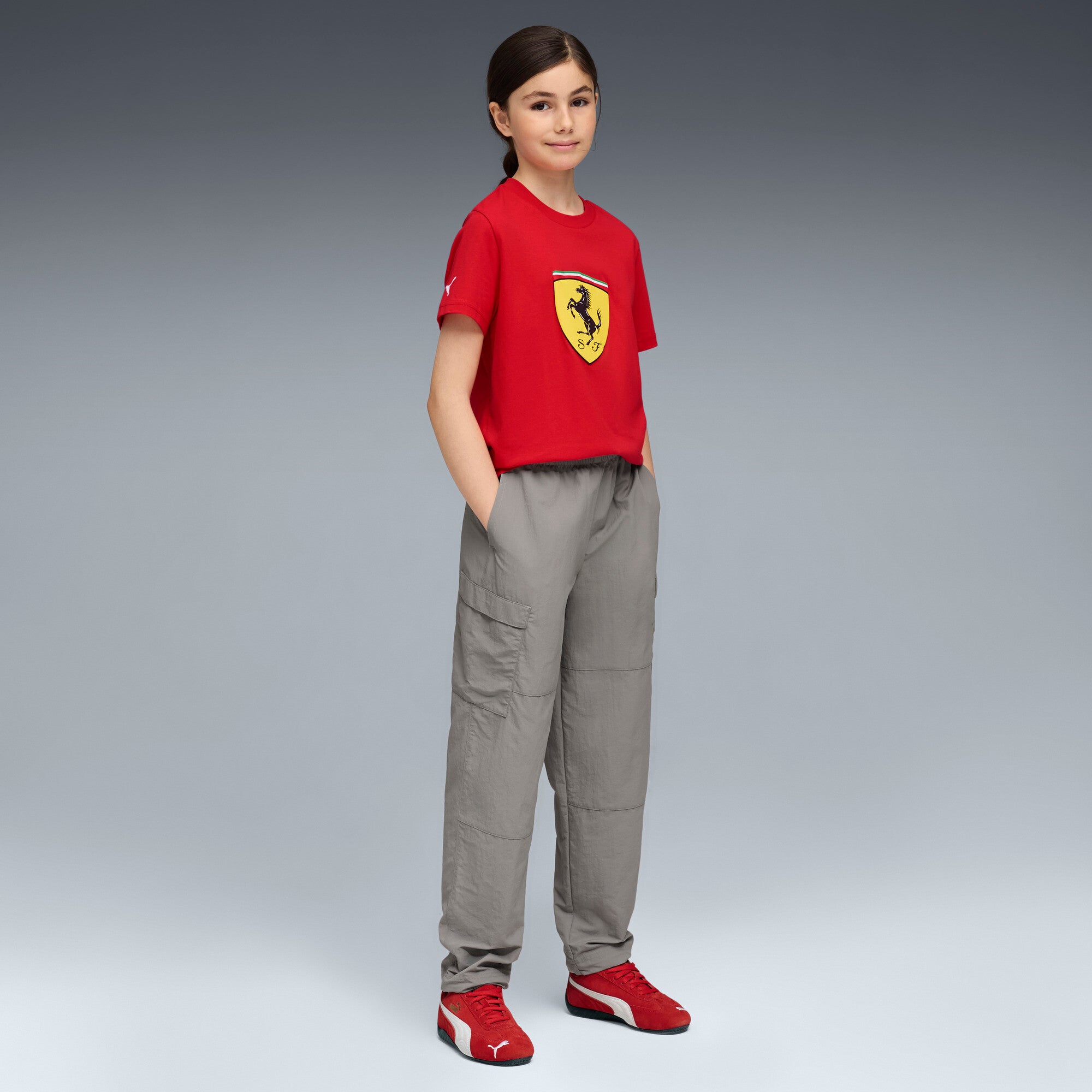 PUMA Scuderia Ferrari sportswear coloured big shield tee - rosso corsa