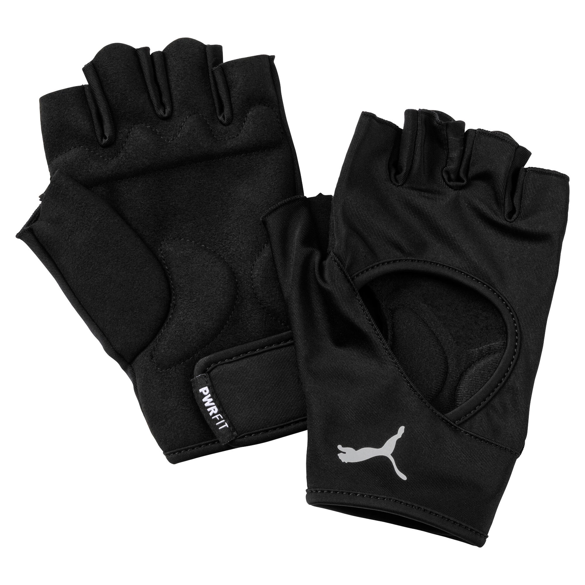 Puma TR ESS cut fingered viol in black and gray violet - Front View