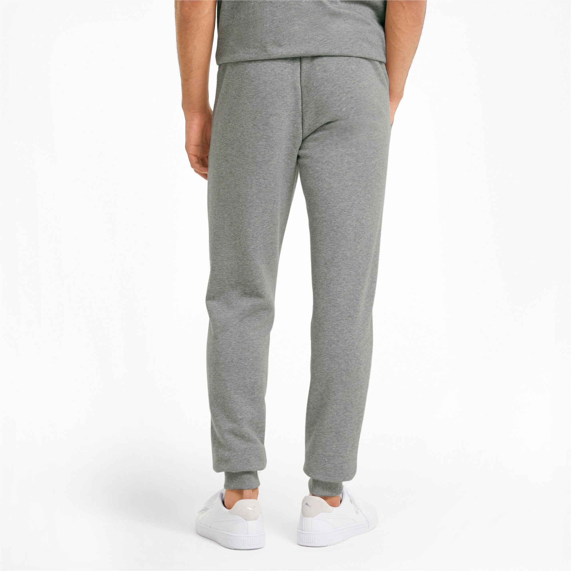 Puma essentials slim pants in black - Model Shot 02