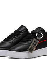 Puma F1® ca match sneakers in black and pop red - Front View