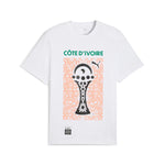 PUMA TotalEnergies CAF Africa Cup of Nations 2025 country tee in white and sport green - Front View
