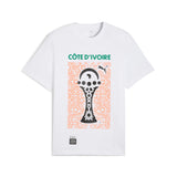 PUMA TotalEnergies CAF Africa Cup of Nations 2025 country tee in white and sport green - Front View