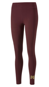 Puma essentials+ metallic leggings in purple - Front View