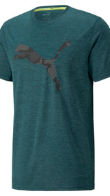 Puma train fav heather cat tee in gray - Front View