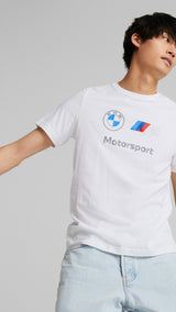 Puma BMW M motorsport essentials logo tee in black - Model Shot 01