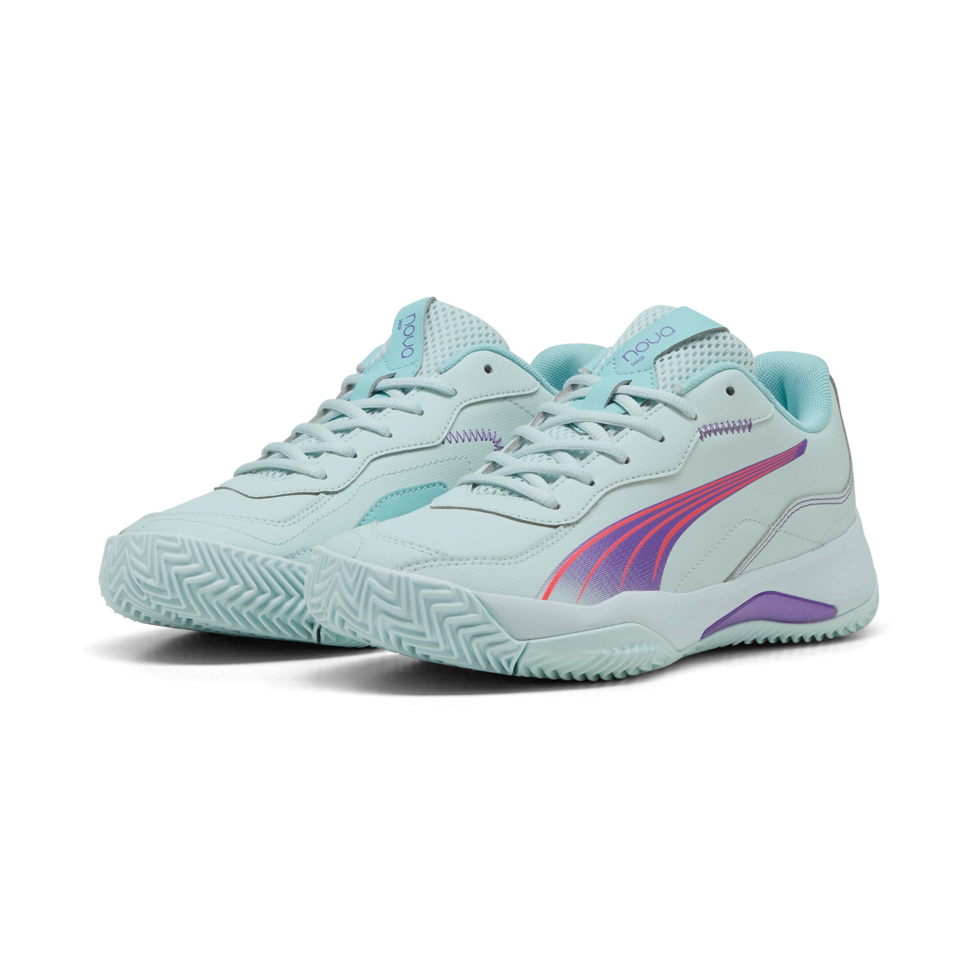 Puma tennis nova smash padel shoes in blue - Front View