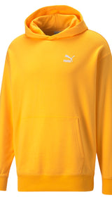 Puma classics relaxed hoodie in orange - Front View