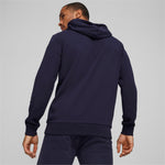 Puma teamGOAL casuals football hoodie in navy and white - Model Shot 03