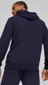 Puma teamGOAL casuals football hoodie in navy and white - Model Shot 03