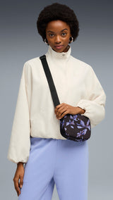 PUMA pop 1L crossbody bag in black and purple