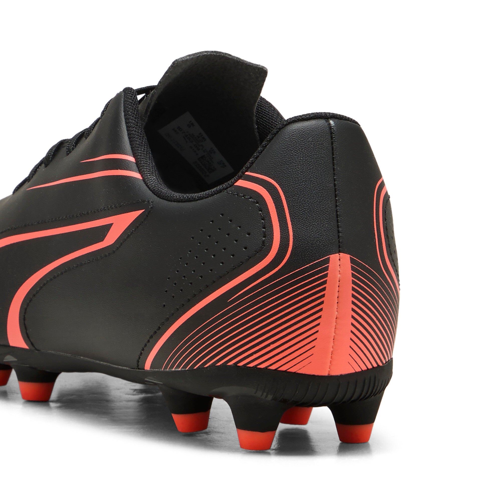 Puma football vitoria fg/ag boots in black - Back View