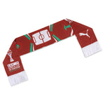 PUMA TotalEnergies CAF Africa Cup of Nations 2025 tournament scarf in dark cherry and white - Front View