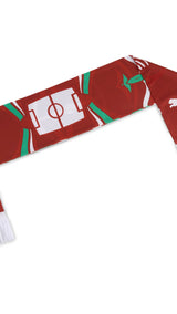 PUMA TotalEnergies CAF Africa Cup of Nations 2025 tournament scarf in dark cherry and white - Front View