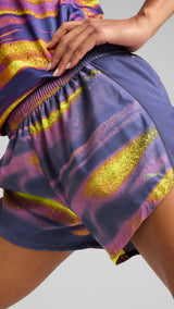 Puma VELOCITY all-over print 3" shorts in wild berry - Model Shot 02