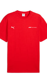 Puma F1® ESS+ relaxed graphic tee in black - Front View