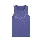 Puma train all day essentials sleeveless tank in blue crystal - Front View