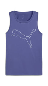 Puma train all day essentials sleeveless tank in blue crystal - Front View