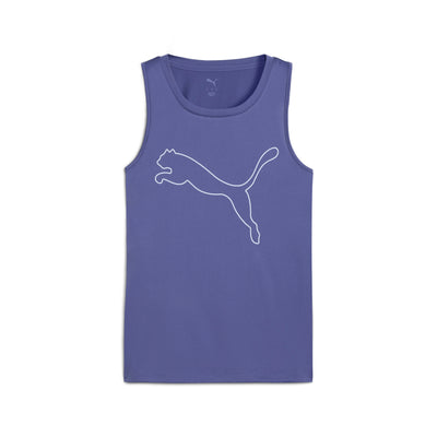 Puma train all day essentials sleeveless tank in blue crystal - Front View