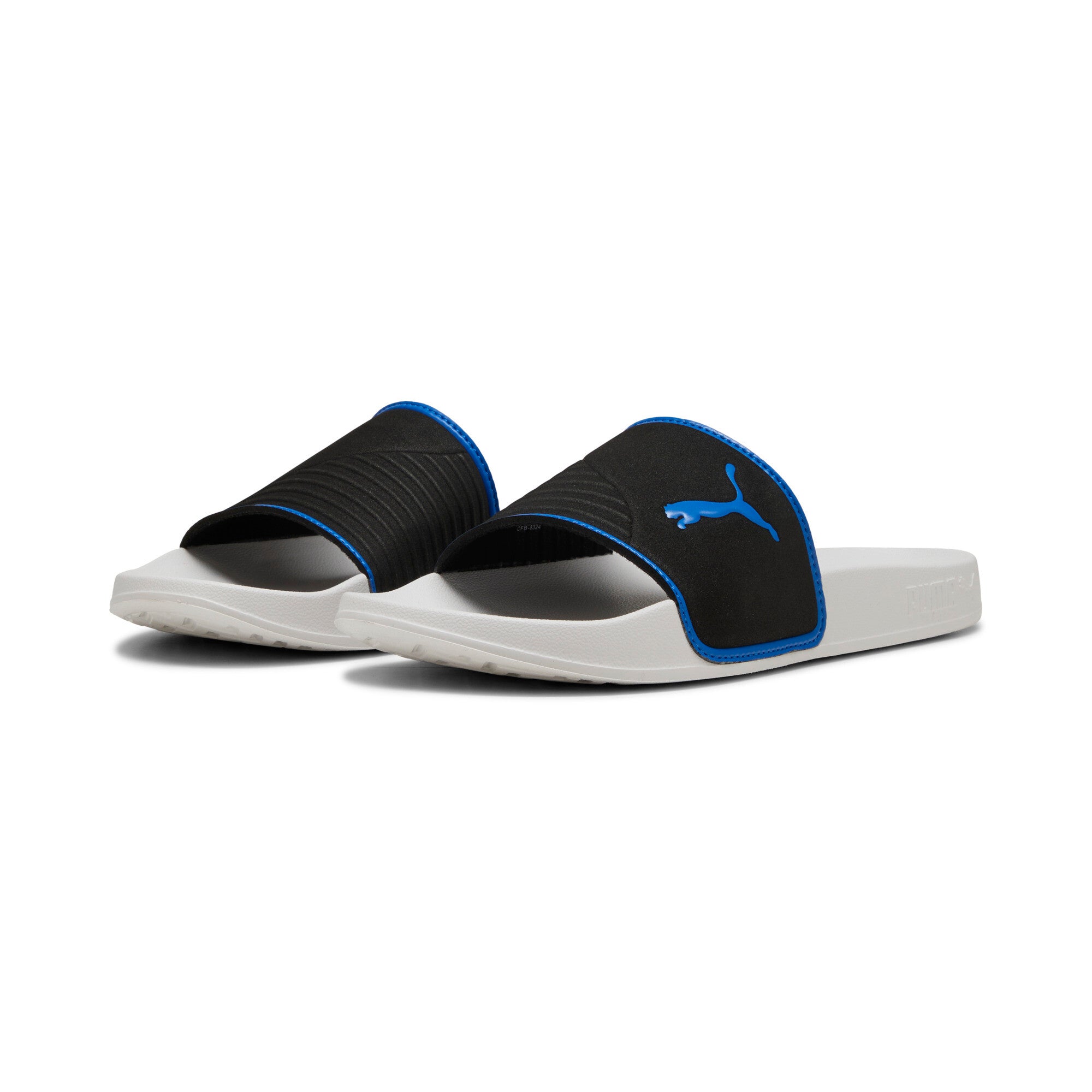 Puma leadcat 2.0 shower sandals in black and team - Front View