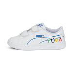Puma smash v2 home school sneakers kids in white - Side View 01
