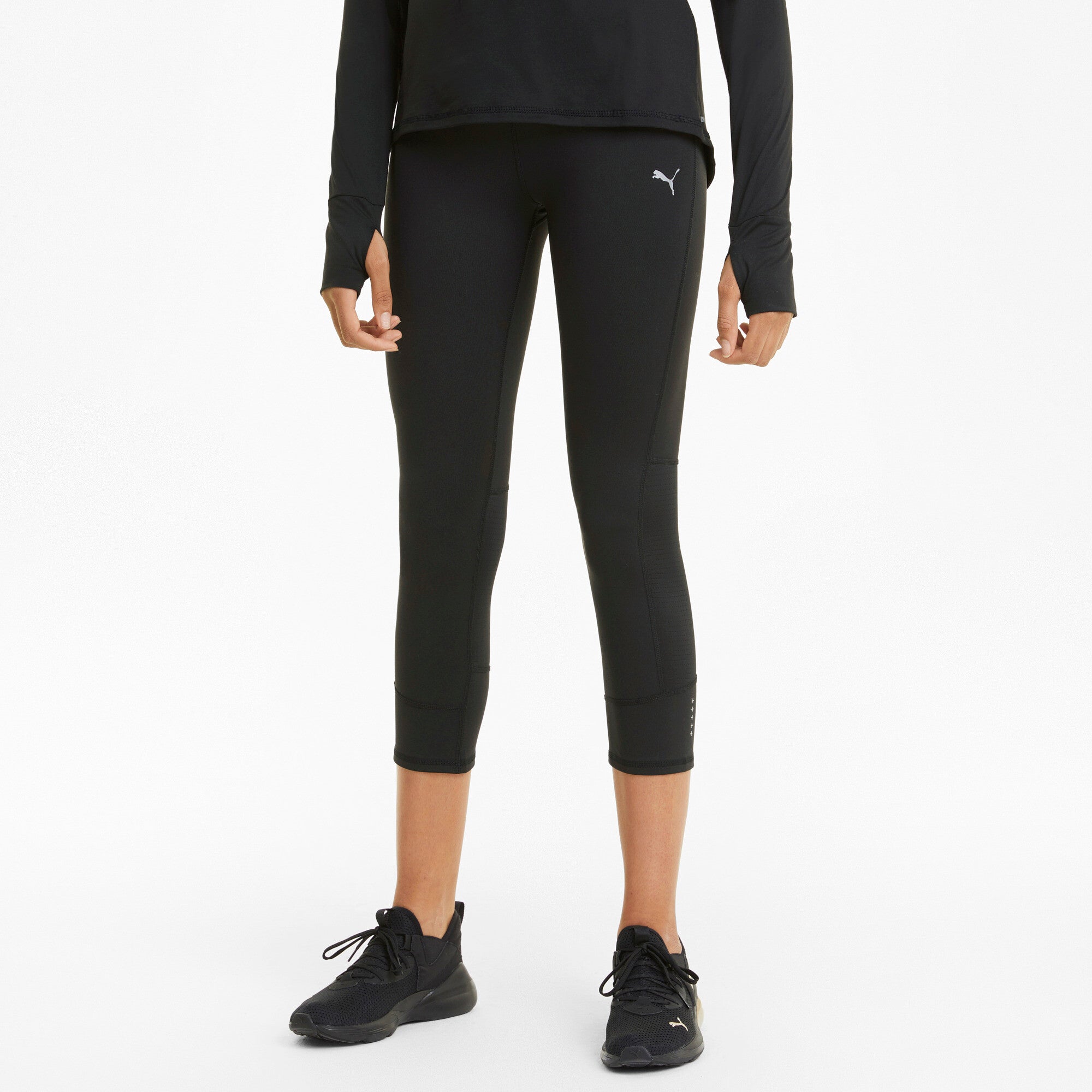 Puma running favourite 3/4 leggings in black - Model Shot 01
