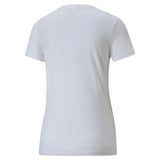 Puma classics logo women's tee in white - Back View