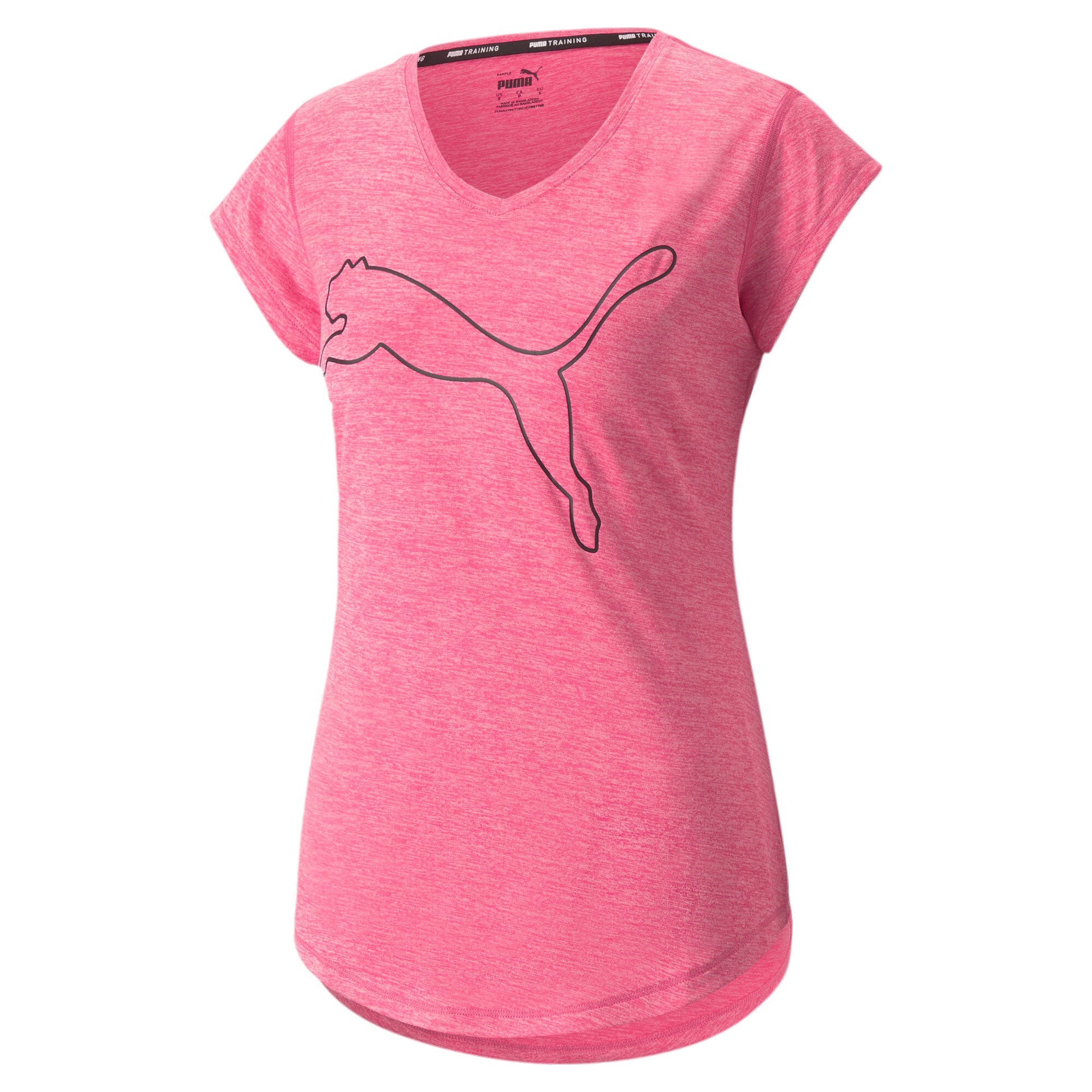 Puma training favourite heather cat tee in purple - Front View
