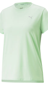 Puma run favourite heather running tee women in black - Front View