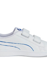 Puma smash v2 home school sneakers kids in white - Side View 03