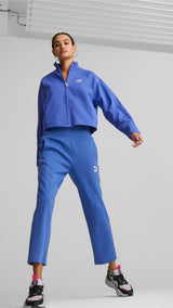 Puma t7 track jacket women in blue - Model Shot 02