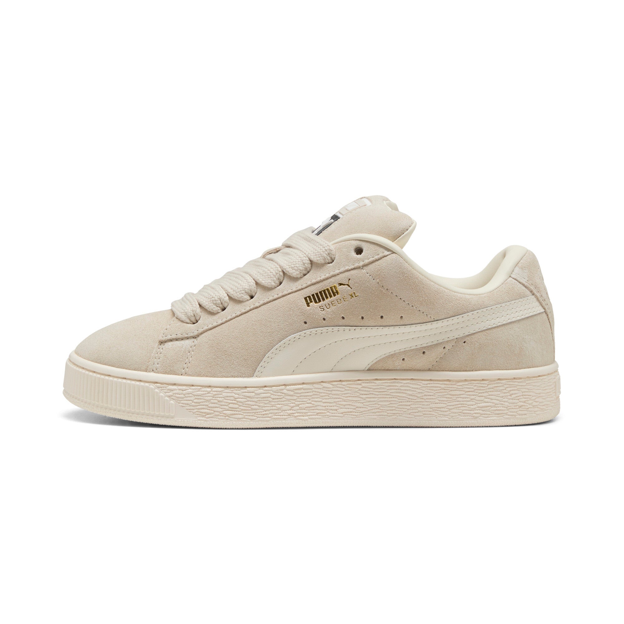Puma suede XL sneakers in alpine snow and warm white - Side View 01