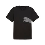 Puma train all day big logo tee in black - Front View
