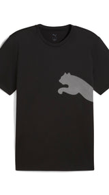 Puma train all day big logo tee in black - Front View