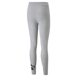 Puma essentials logo leggings women in gray - Back View