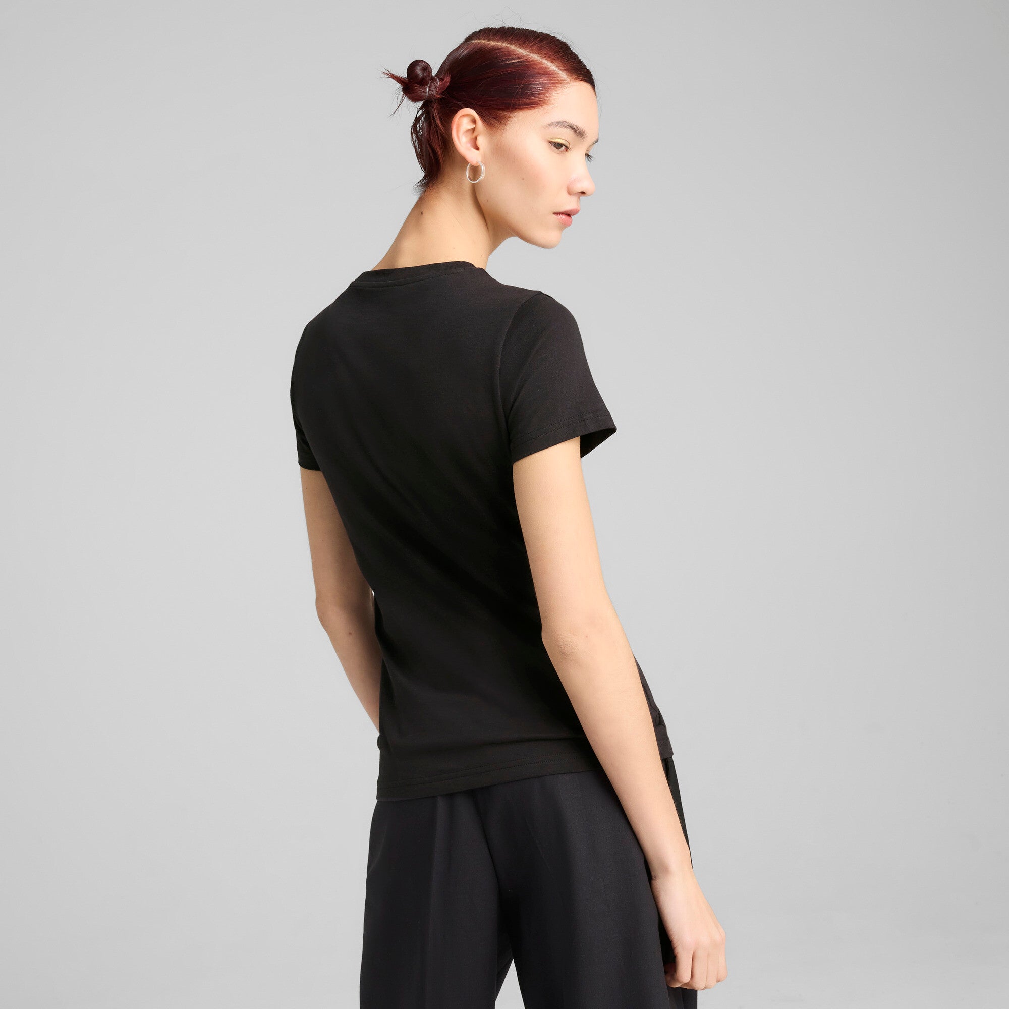 Puma super puma graphics tee in black - Model Shot 02