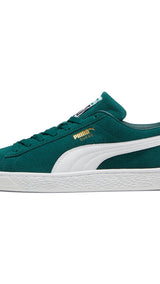Puma suede classic sneakers in dark myrtle and white - Side View 01