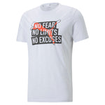 Puma training performance slogan cat tee in black - Front View
