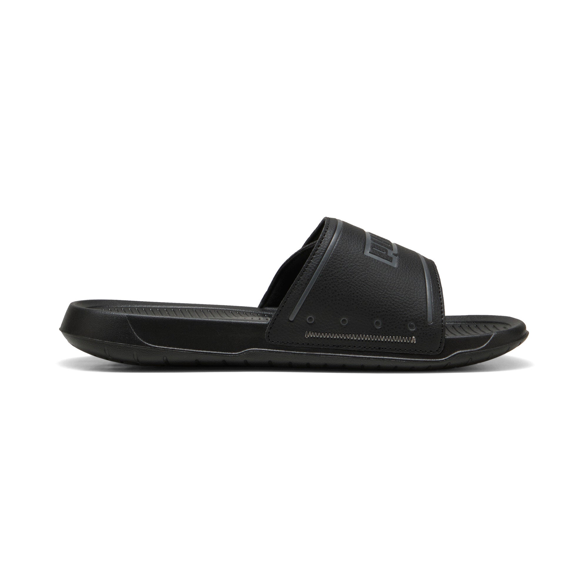 Puma royalcat comfort 2 slides in black and cool dark gray - Side View 03