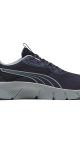 Puma Flexfocus lite modern woven running shoes in navy blue and cool mid gray - Side View 03