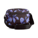 PUMA pop 1L crossbody bag in black and purple — back view