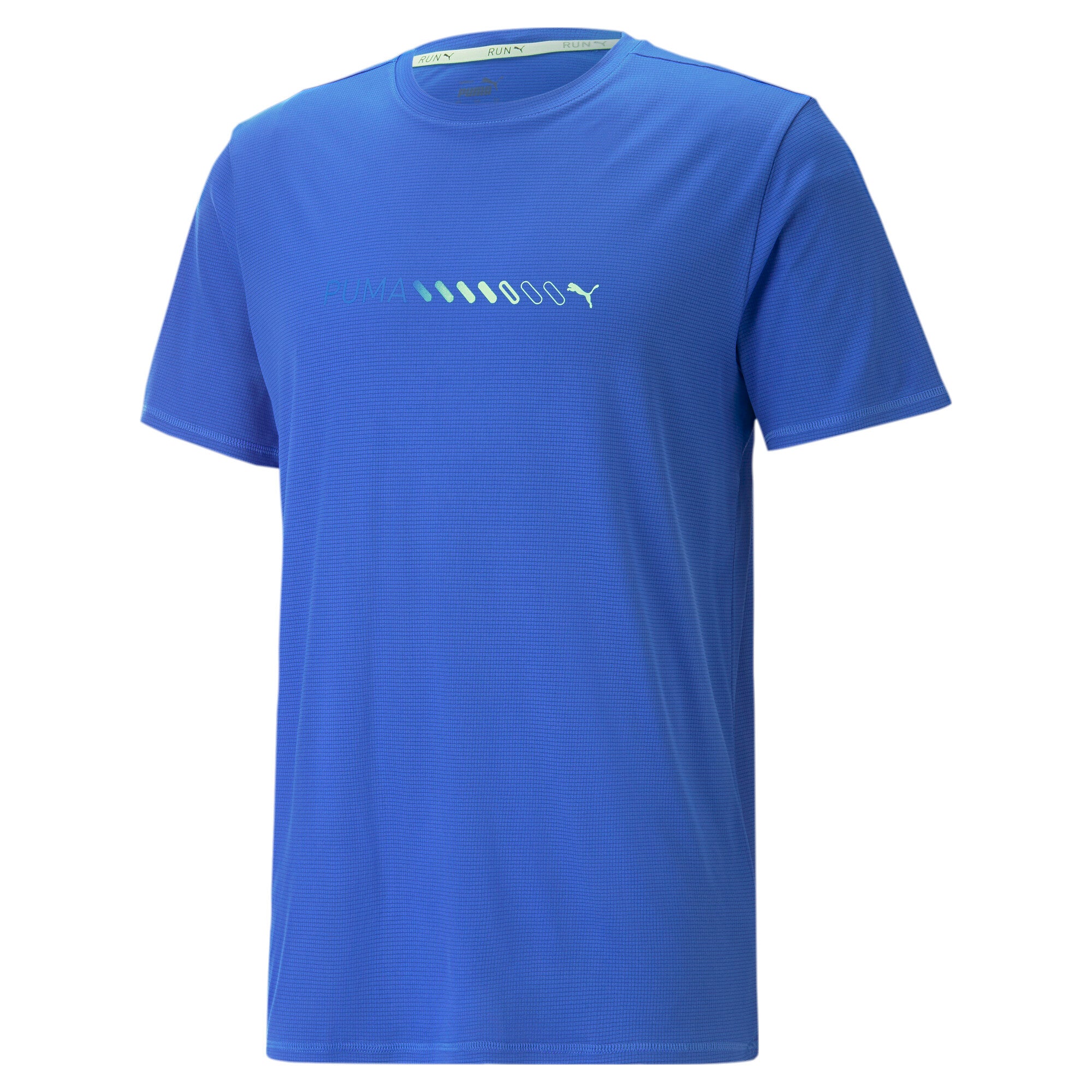 Puma run favourite logo tee men in black - Front View