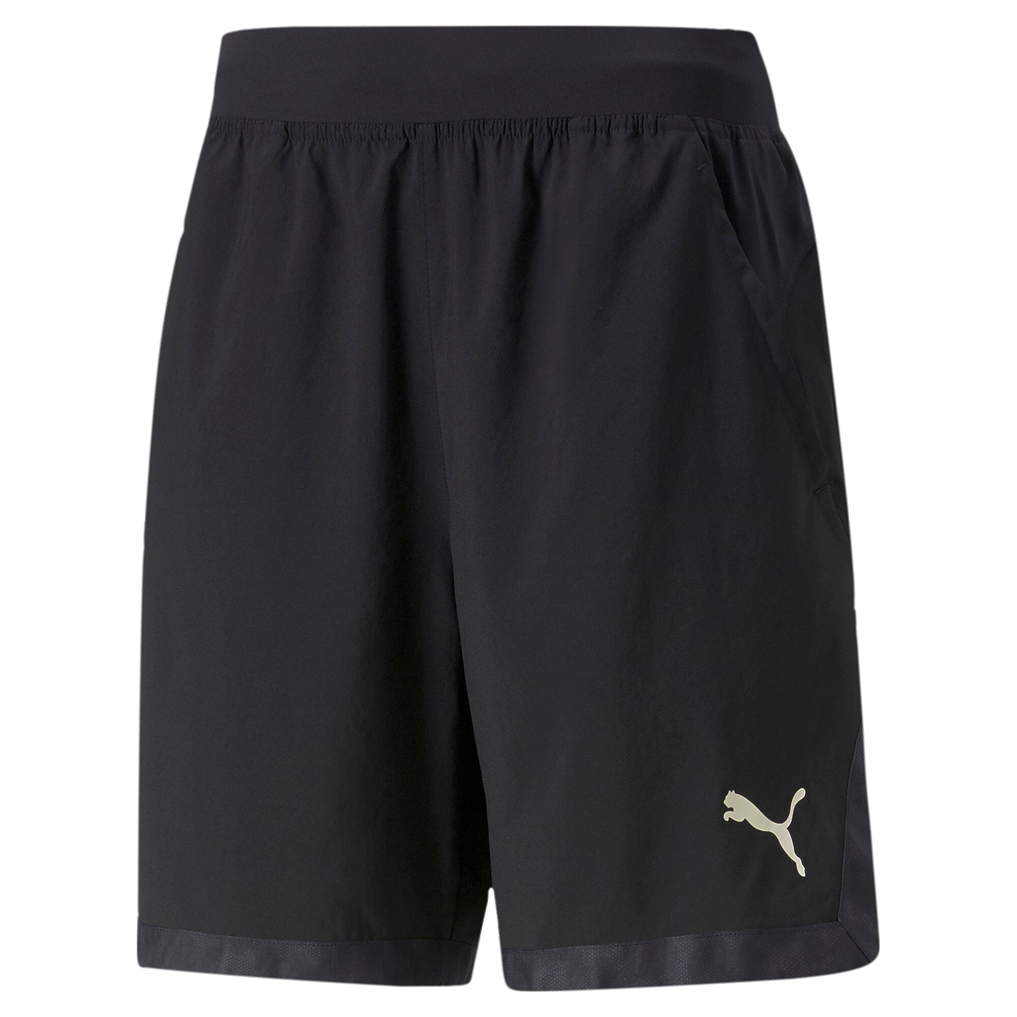Puma training train off season 8" shorts in black - Front View