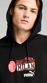 Puma AC Milan ftblNRGY hoodie in black and for all time red - Model Shot 02
