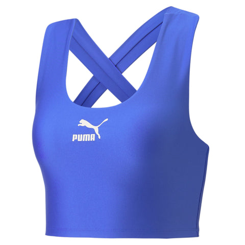 PUMA T7 crop top in royal blue