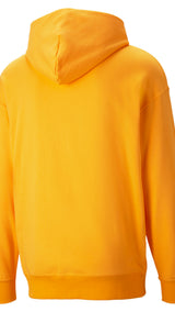 Puma classics relaxed hoodie in orange - Back View