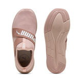 Puma SOFTRIDE harli slip transformative colour running shoes in rose quartz and cool mid gray - Side View 02